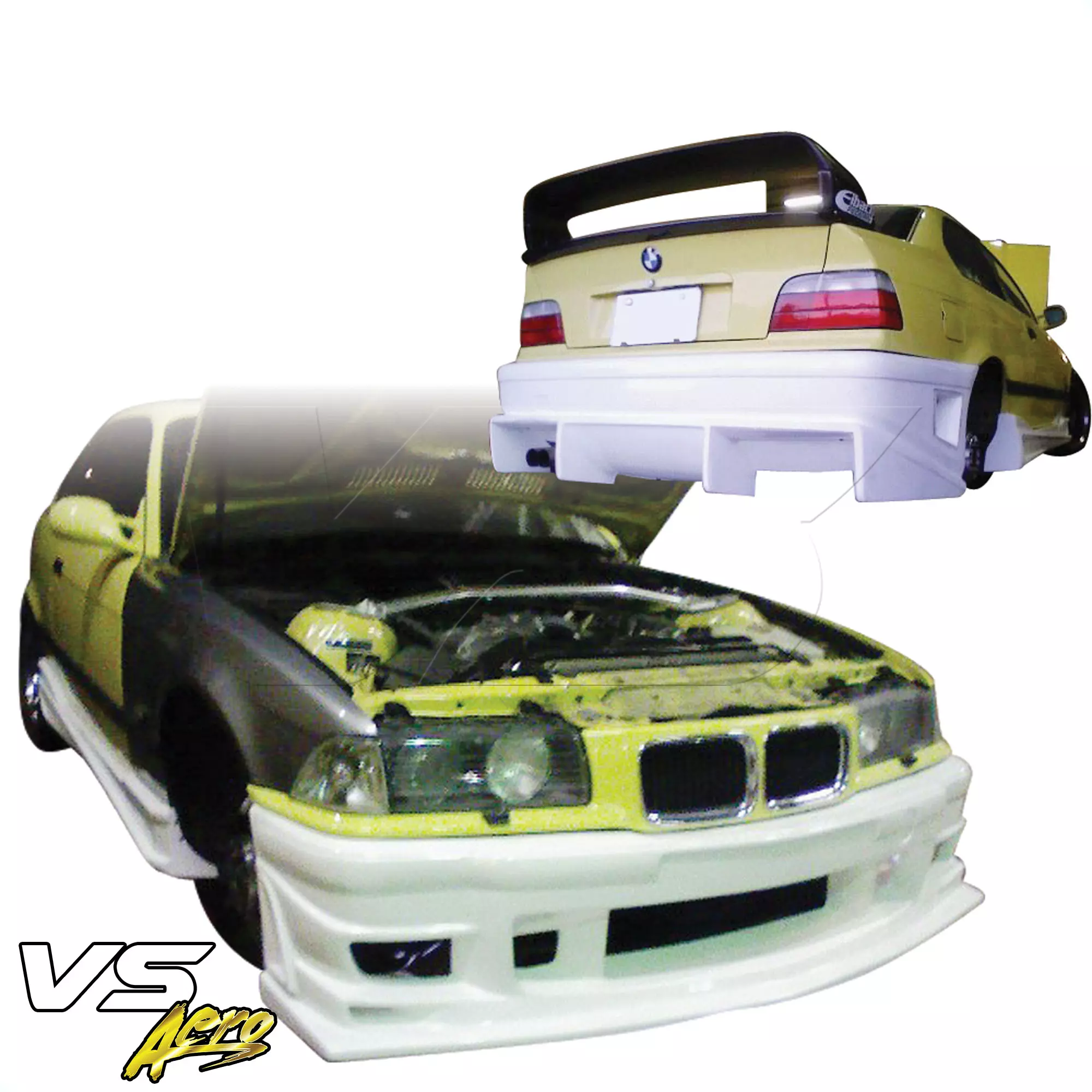 VSaero FRP BOME Body Kit 4pc > BMW 3-Series 325i 328i E36 1992-1998 > 2dr Coupe - Image 2
