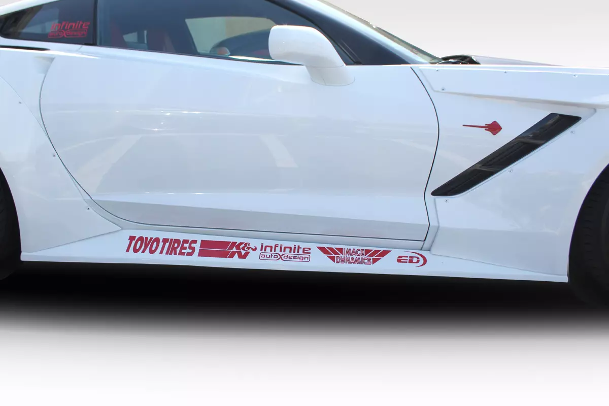 2014-2019 Chevrolet Corvette C7 Duraflex Gran Veloce Wide Body Side Skirts- 2 Piece - Image 1