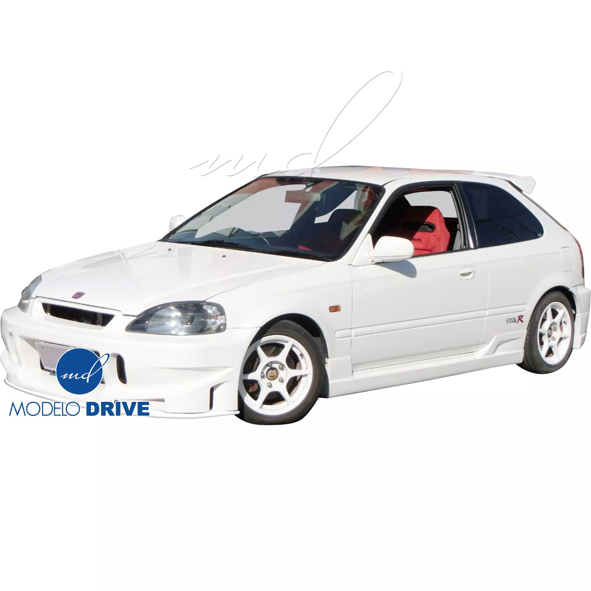 ModeloDrive FRP BCLU Body Kit 4pc > Honda Civic EK9 1996-1998 > 3-Door Hatch - Image 6