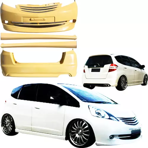ModeloDrive FRP NOBL Body Kit 4pc > Honda Fit 2009-2013 - Image 1