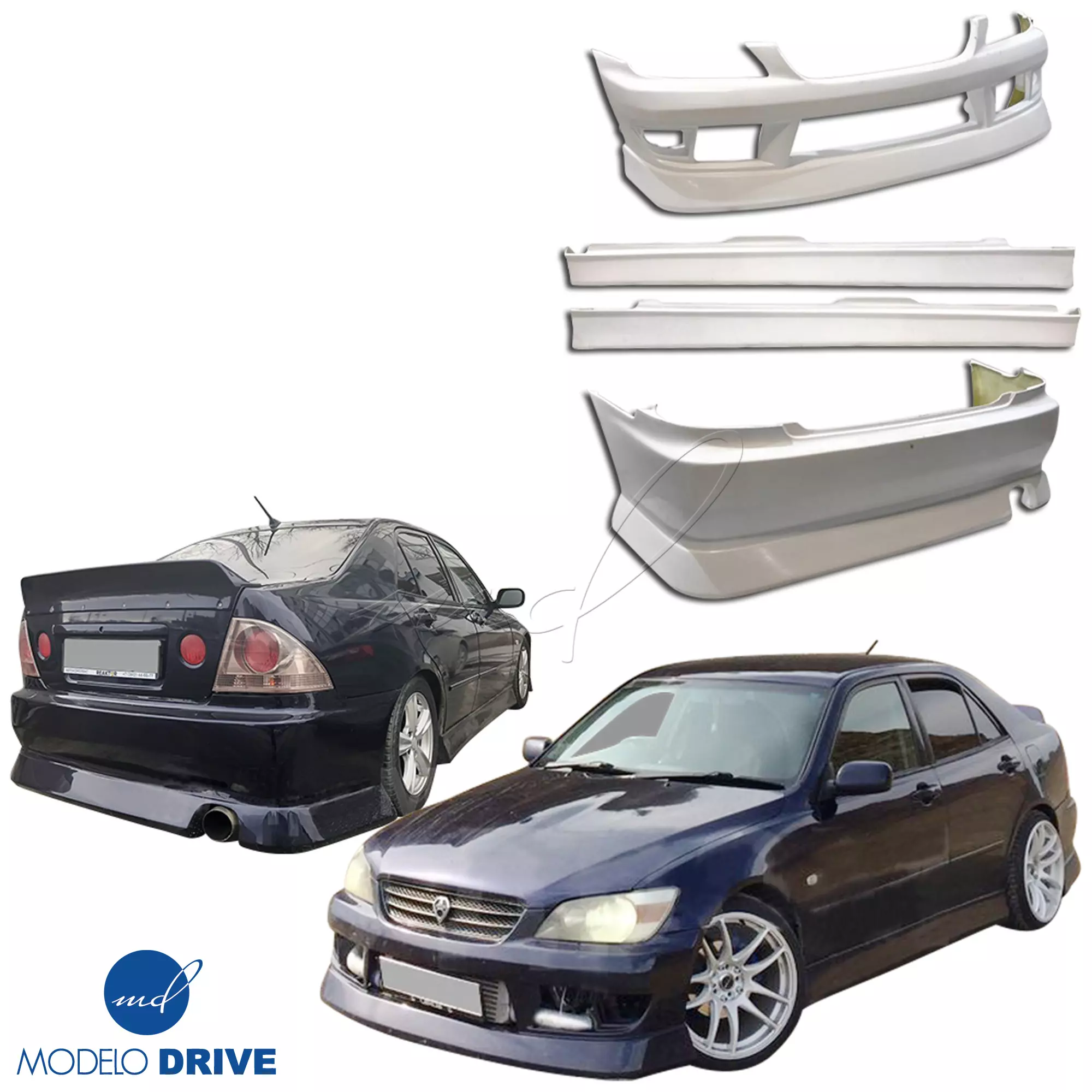 ModeloDrive FRP BSPO Body Kit 4pc > Lexus IS Series IS300 2000-2005> 4dr - Image 2