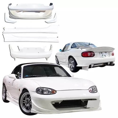 ModeloDrive FRP GVAR Body Kit 7pc > Mazda Miata NB1 1998-2005 - Image 1