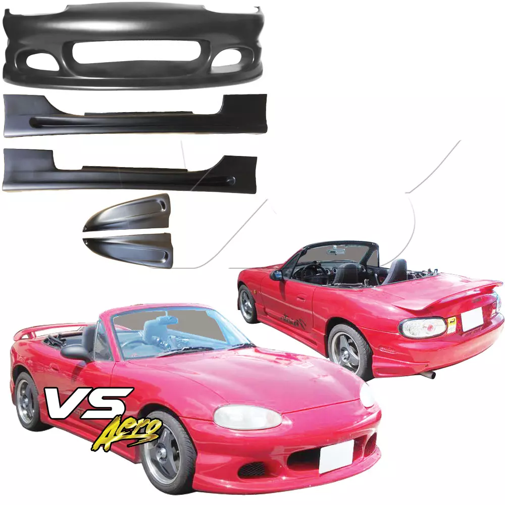 VSaero FRP BOME Body Kit 4pc > Mazda Miata MX-5 NB 1998-2005 - Image 2