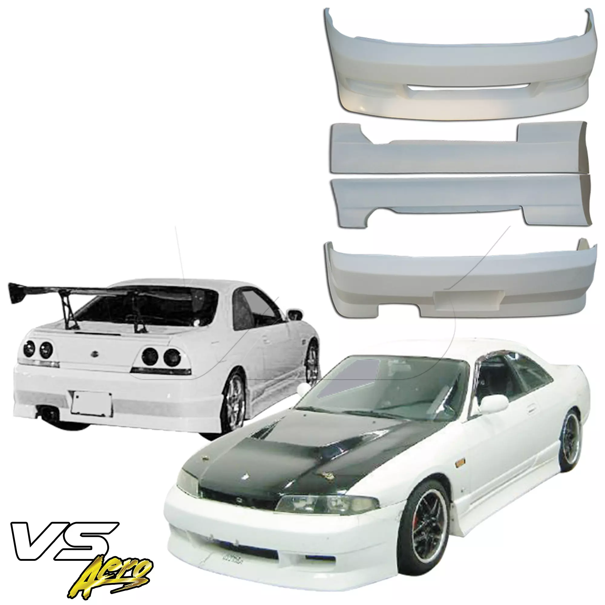 VSaero FRP FKON Body Kit 4pc > Nissan Skyline R33 GTS 1995-1998 > 2dr Coupe - Image 2