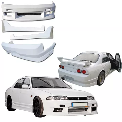 VSaero FRP MSPO Body Kit 4pc > Nissan Skyline R33 GTS 1995-1998 > 4dr Sedan - Image 1