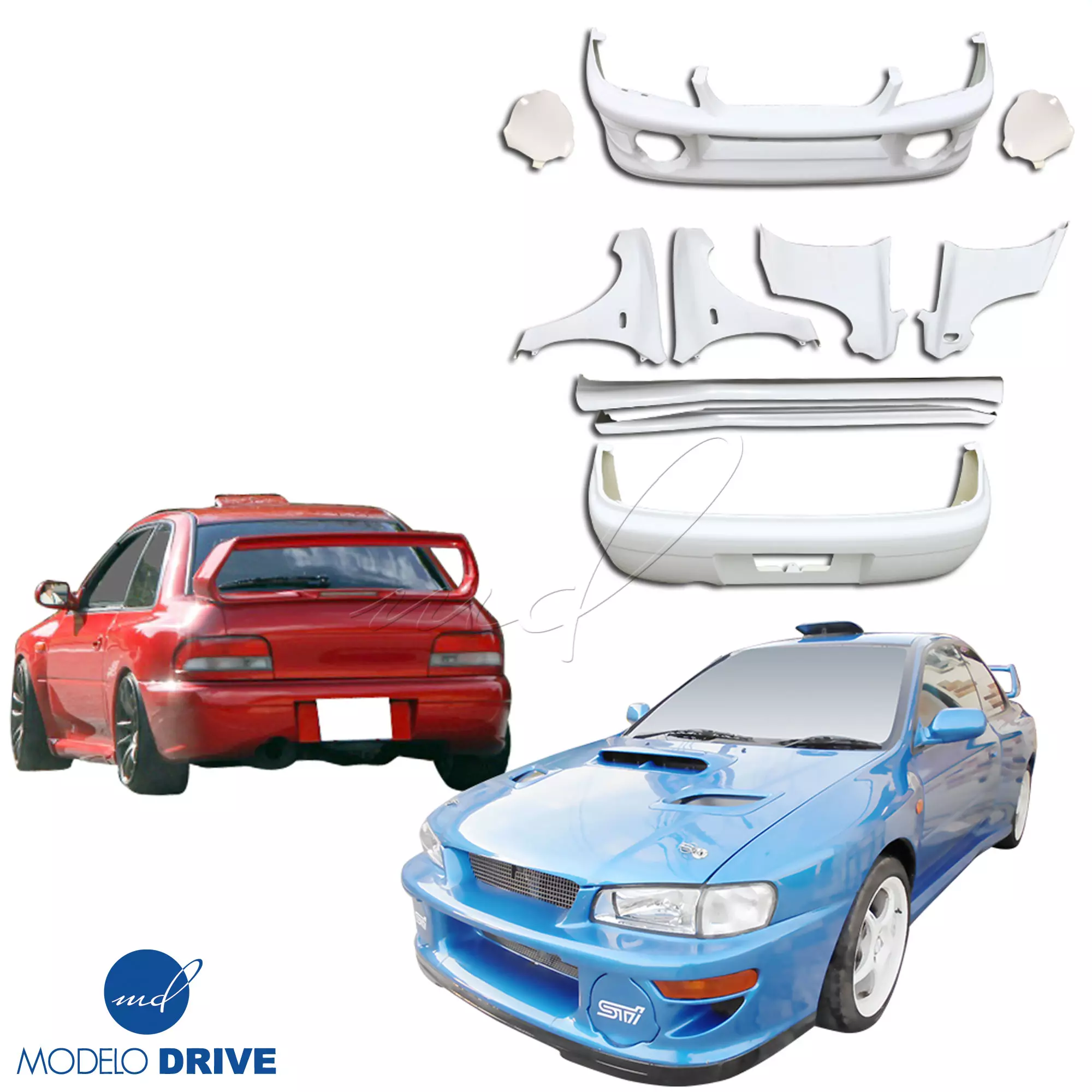 ModeloDrive FRP LS WRC 00 Wide Body Kit 11pc > Subaru Impreza (GC8) 1993-2001 > 2dr Coupe - Image 2