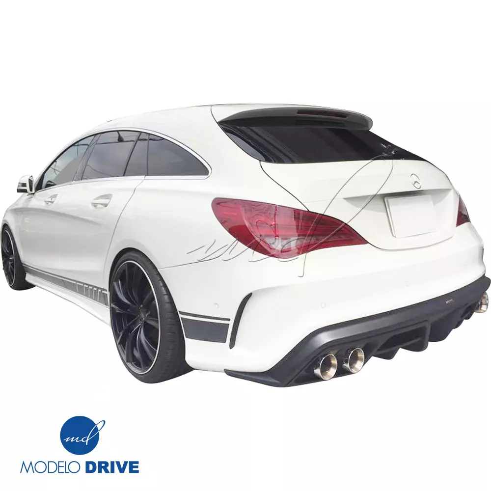 ModeloDrive FRP PIEC Rear Diffuser > Mercedes-Benz CLA-Class C117 2014-2017 > only fits Sport Package Bumper - Image 2