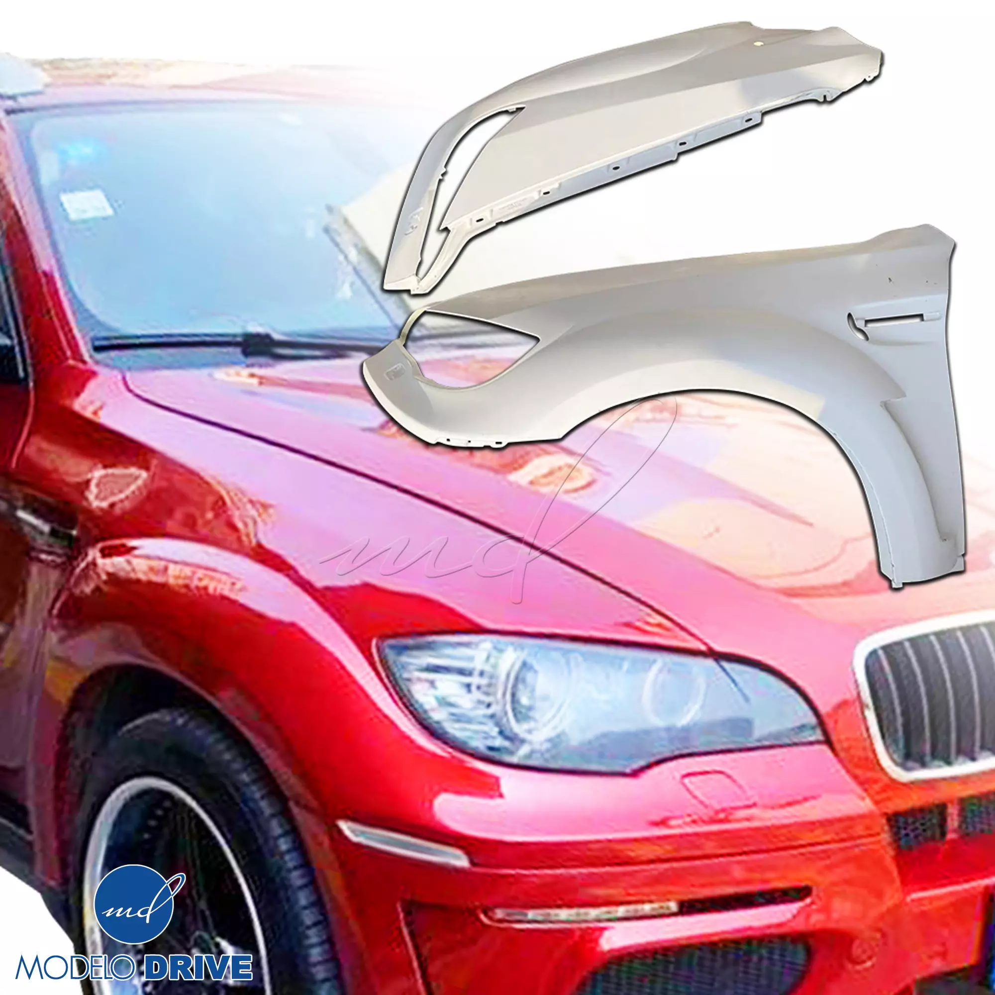 ModeloDrive FRP HAMA Wide Body Fenders (front) 2pc > BMW X6 E71 2008-2014 - Image 11
