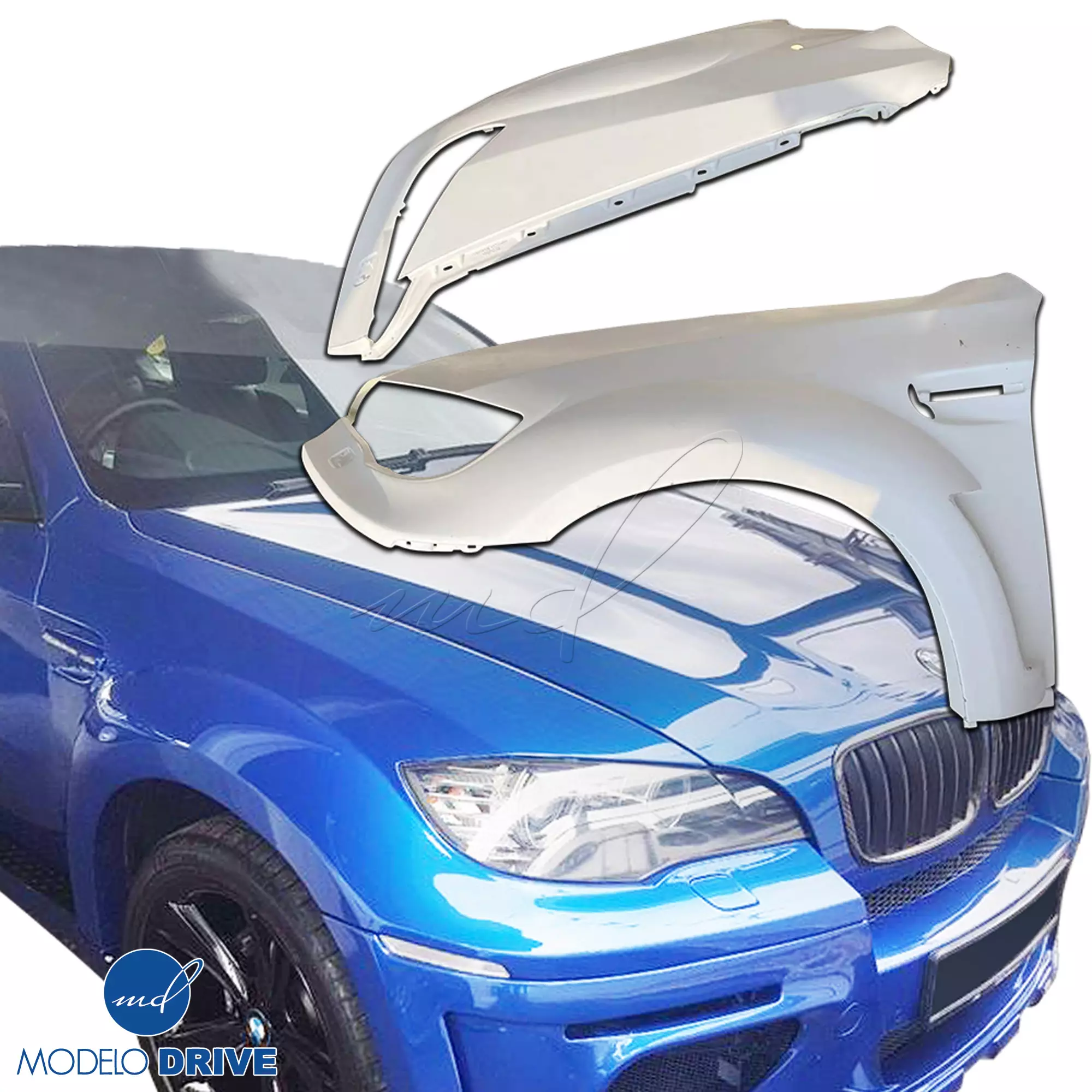 ModeloDrive FRP HAMA Wide Body Fenders (front) 2pc > BMW X6 E71 2008-2014 - Image 22