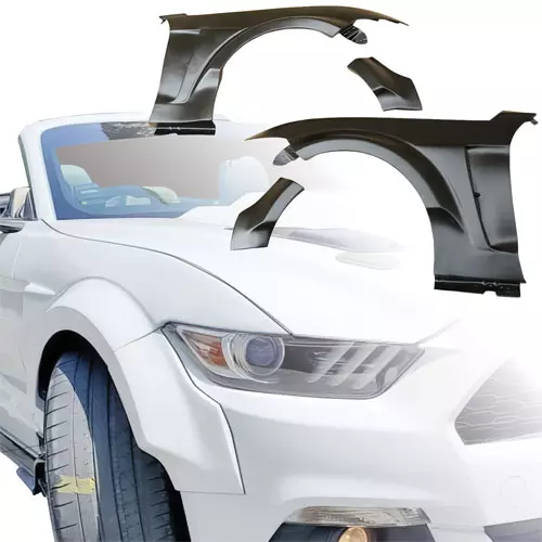 VSaero FRP KTOT Wide Body Fenders (front) > Ford Mustang 2015-2020 - Image 1