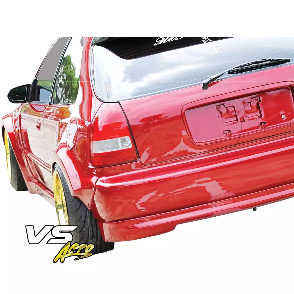 VSaero FRP MAM Wide Body Kit /w Wing 9pc > Honda Civic EK 1999-2000 > 3dr Hatchback - Image 70