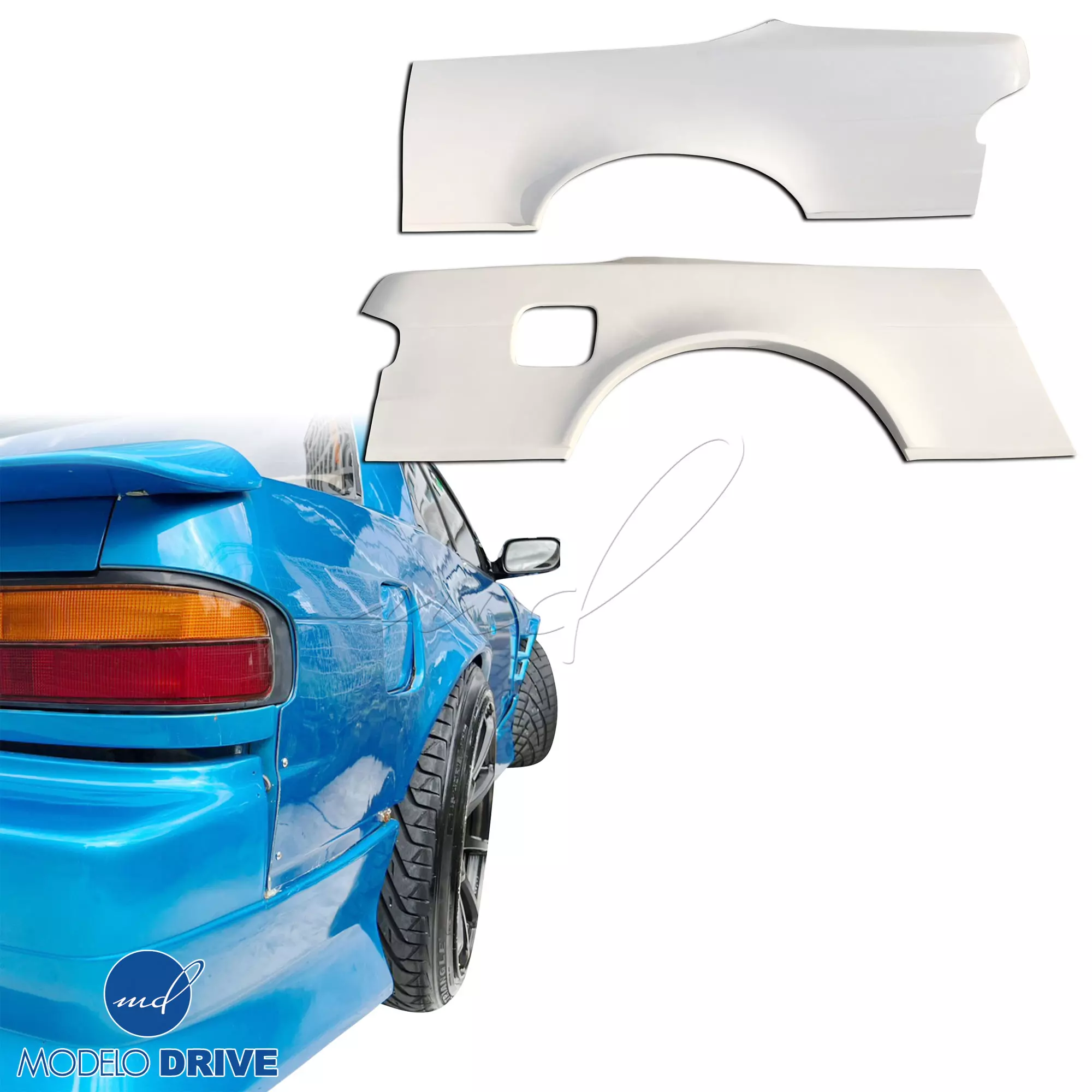 ModeloDrive FRP ORI t3 55mm Wide Body Fenders (rear) > Nissan 240SX 1989-1994> 2dr Coupe - Image 5