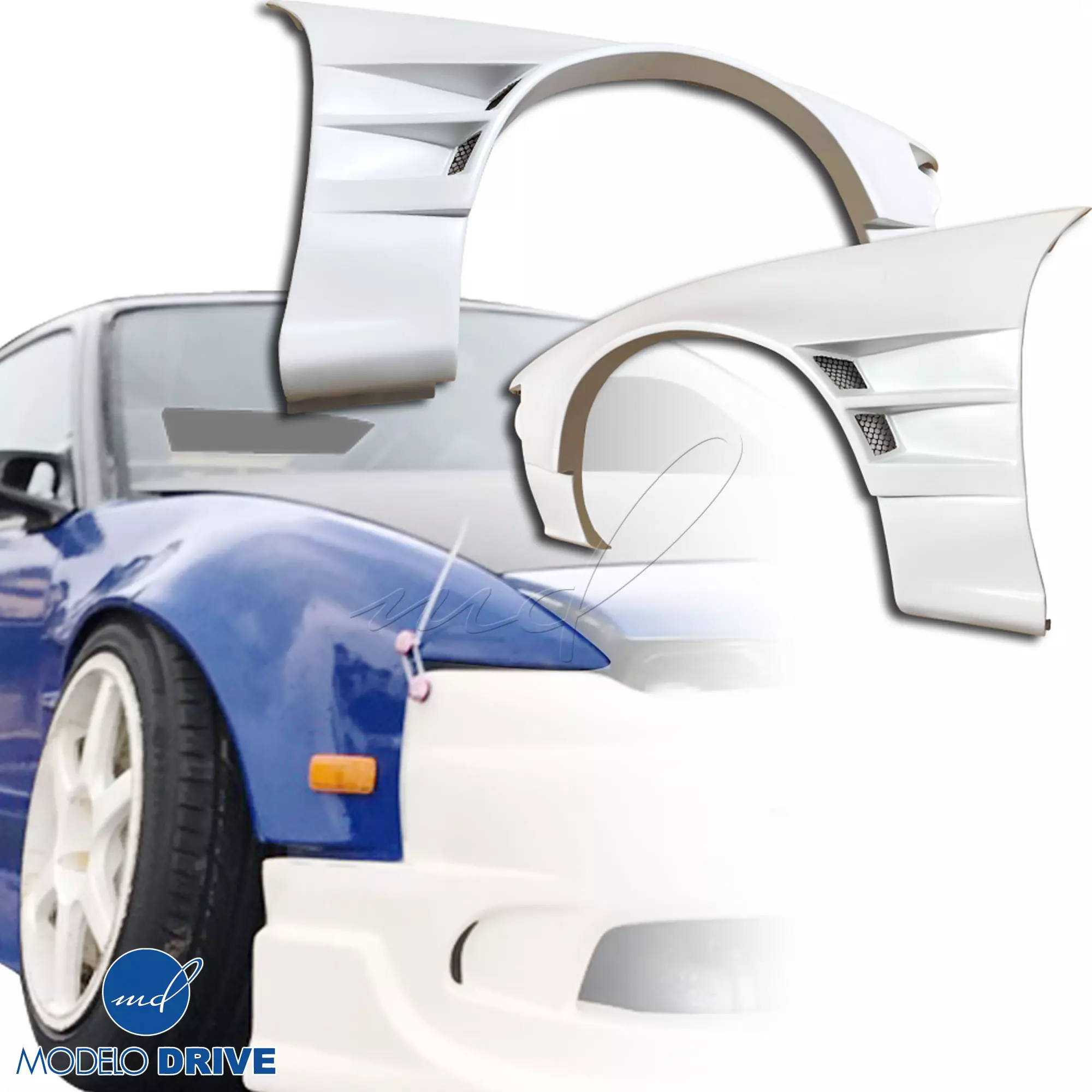 ModeloDrive FRP ORI t4 75mm Wide Body Fenders (front) > Nissan 240SX 1989-1994 > 2/3dr - Image 9
