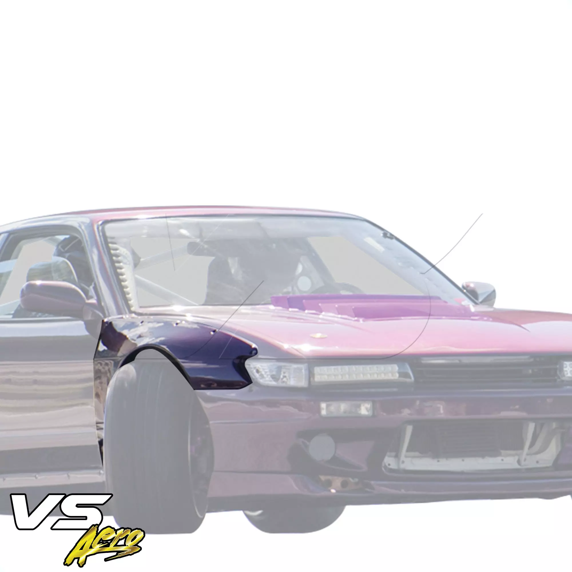 VSaero FRP TKYO v3 Wide Body 40mm Fender Flares (front) > Nissan Silvia S13 1989-1994 > 2/3dr - Image 4