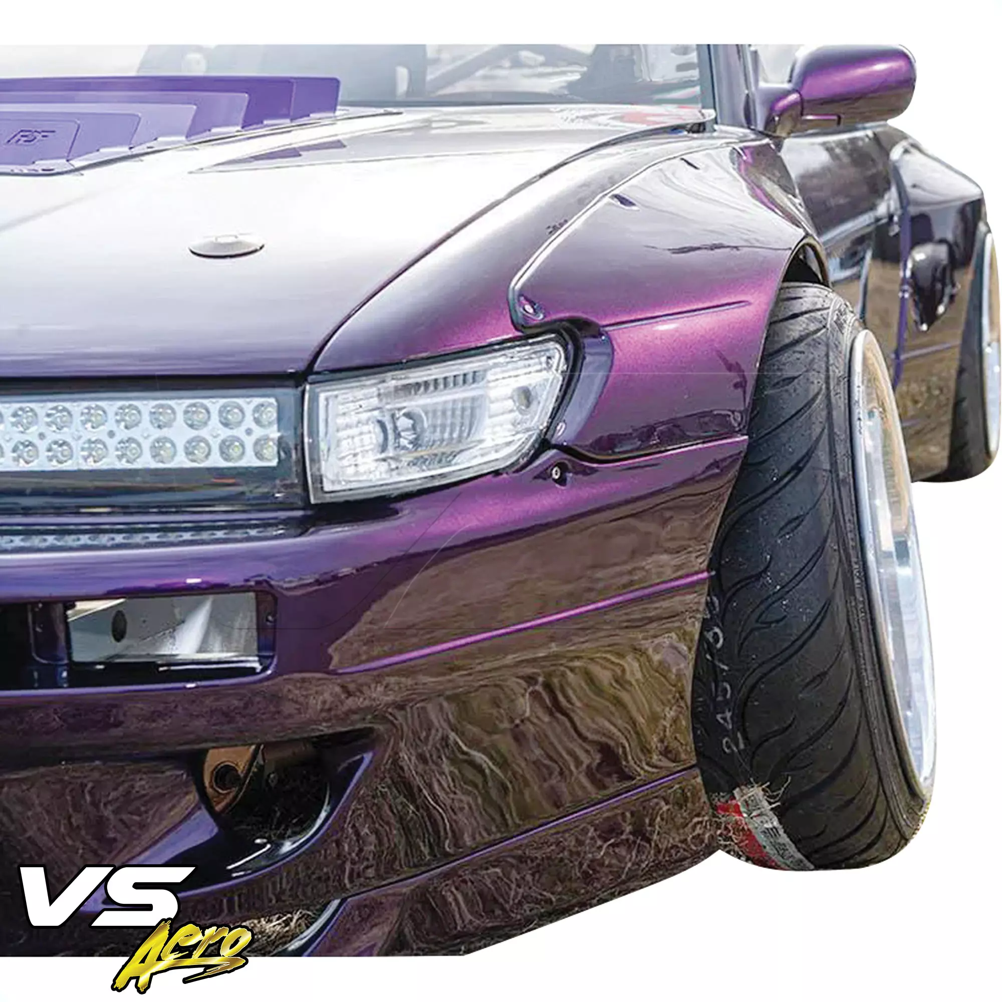 VSaero FRP TKYO v3 Wide Body 40mm Fender Flares (front) > Nissan Silvia S13 1989-1994 > 2/3dr - Image 14