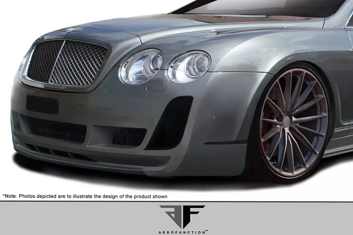 2003-2010 Bentley Continental GT GTC AF-2 Front Lip Spoiler ( GFK ) 1 Piece ( Must be used with AF-2 Front Bumper) - Image 1