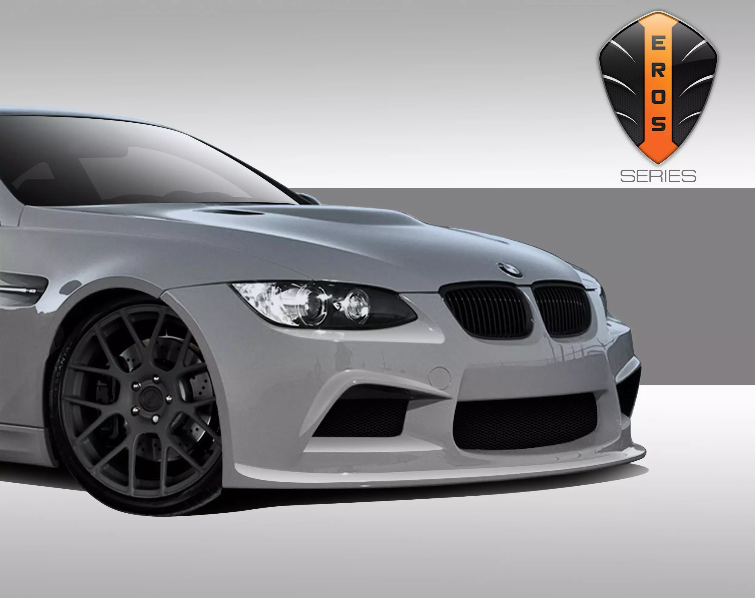 2008-2013 BMW M3 E90 E92 E93 Eros Version 1 Front Bumper Cover 1 Piece - Image 2