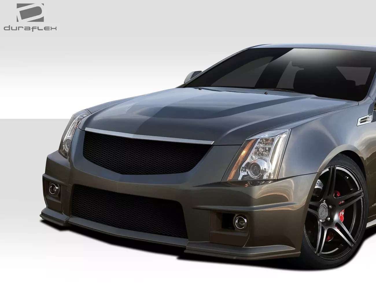 2008-2013 Cadillac CTS Duraflex CTS-V Look Front Bumper Cover 1 Piece - Image 2