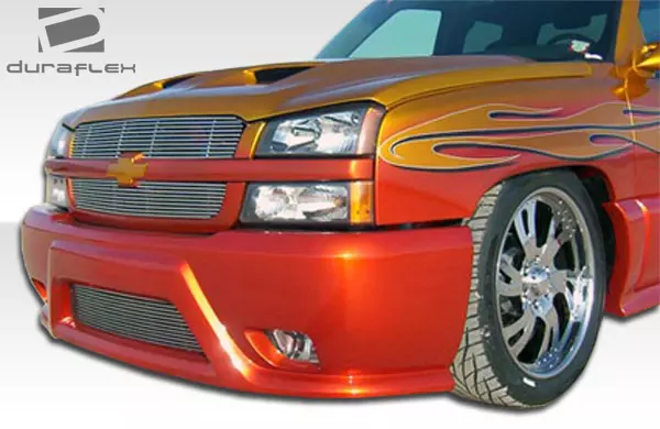 2003-2006 Chevrolet Silverado 2002-2006 Chevrolet Avalanche Duraflex Platinum Front Bumper Cover (w/o cladding) 1 Piece - Image 2