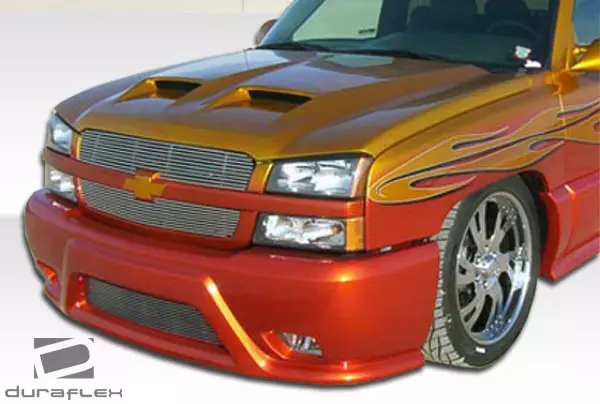 2003-2006 Chevrolet Silverado 2002-2006 Chevrolet Avalanche Duraflex Platinum Front Bumper Cover (w/o cladding) 1 Piece - Image 4