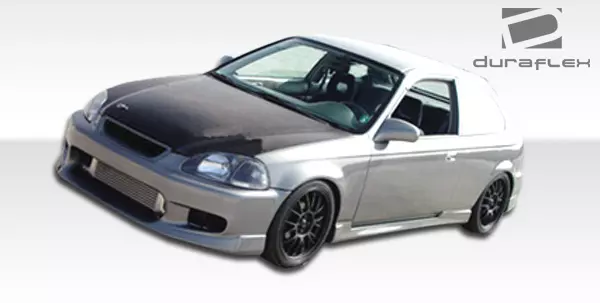 1996-1998 Honda Civic Duraflex C-1 Front Bumper Cover 1 Piece - Image 2