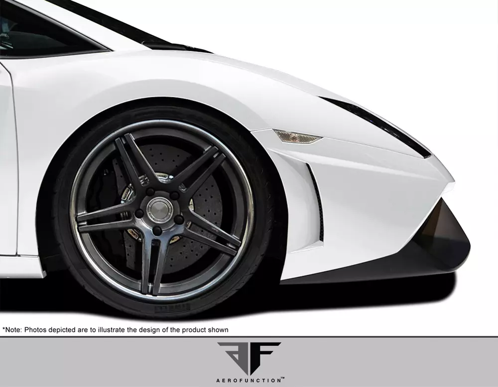 2009-2013 Lamborghini Gallardo AF-2 Front Bumper Cover ( GFK ) 1 Piece - Image 2