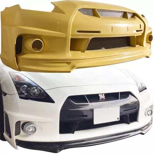 ModeloDrive FRP WAL BISO Front Bumper > Nissan GT-R GTR R35 2009-2015 - Image 1