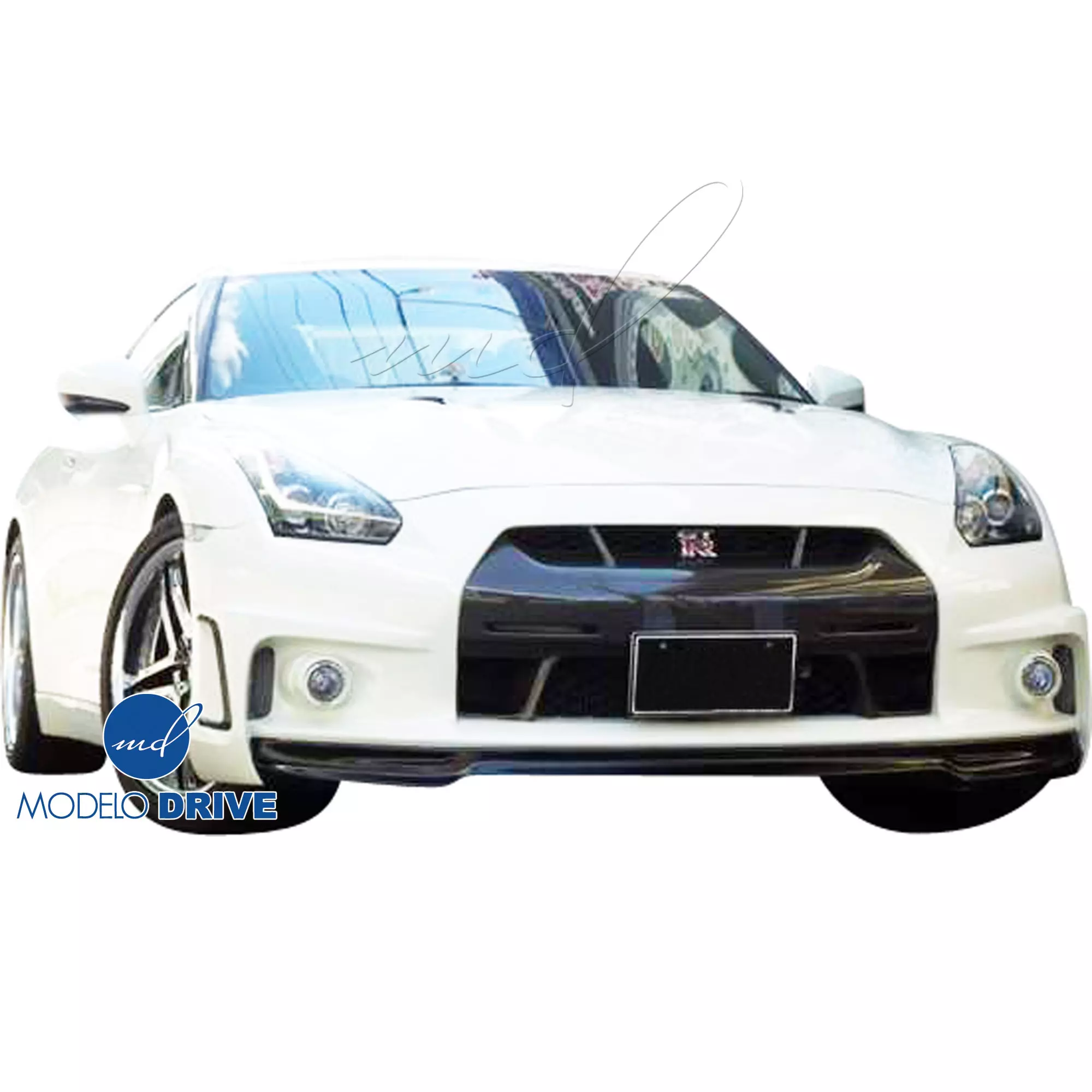 ModeloDrive FRP WAL BISO Front Bumper > Nissan GT-R GTR R35 2009-2015 - Image 4