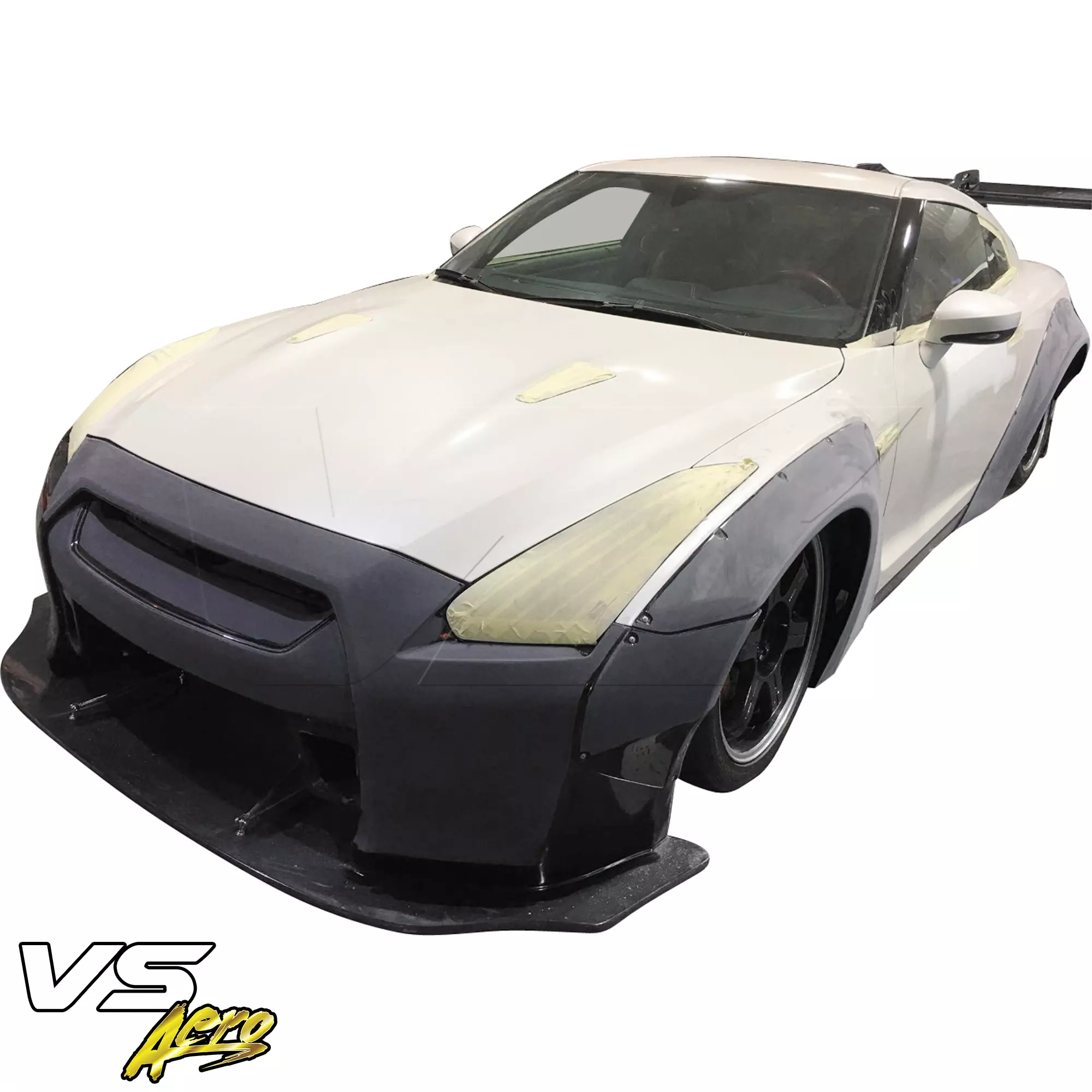 VSaero FRP LBPE v1 Wide Body Front Bumper w Lip > Nissan GT-R GTR R35 2009-2017 - Image 4