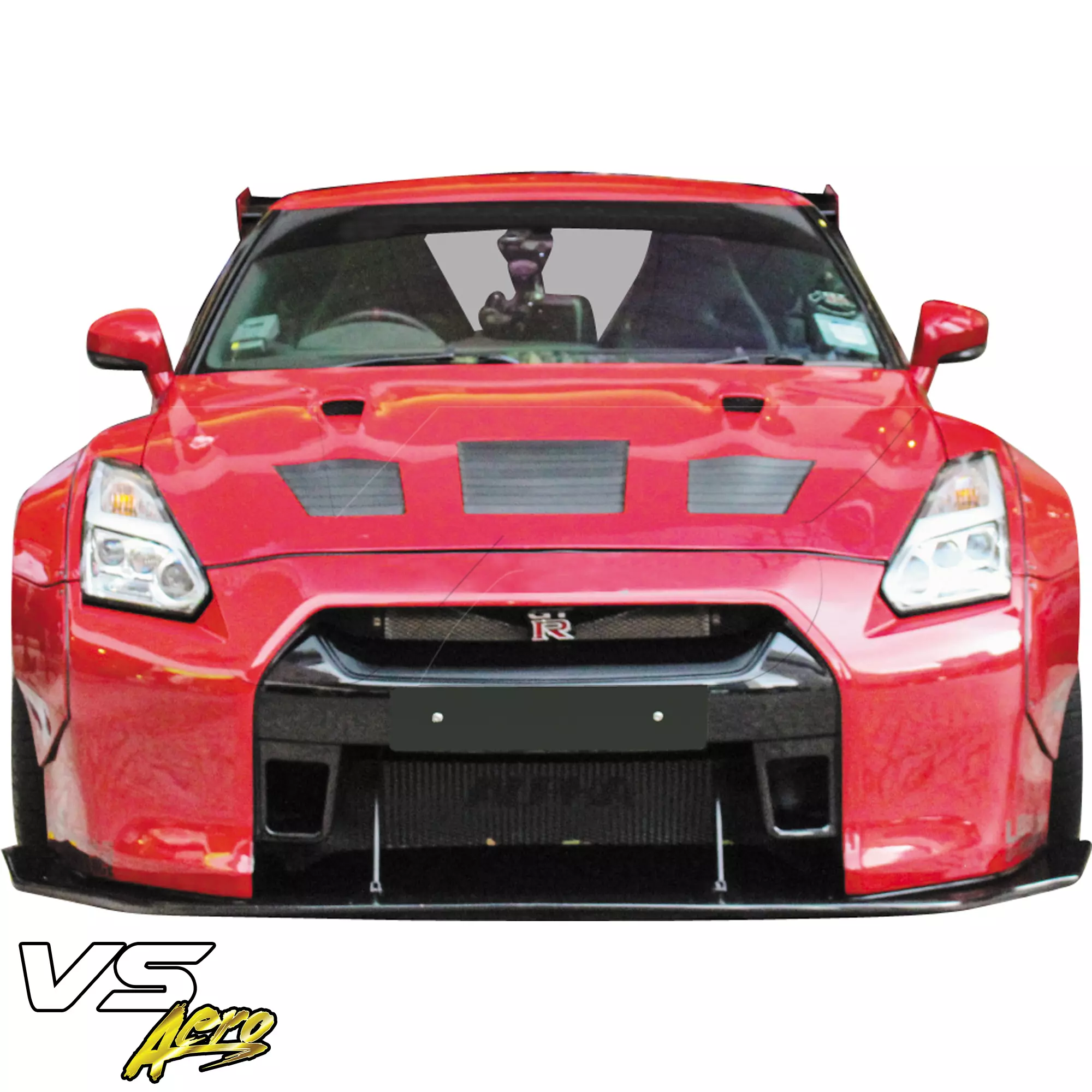 VSaero FRP LBPE v1 Wide Body Front Bumper w Lip > Nissan GT-R GTR R35 2009-2017 - Image 13