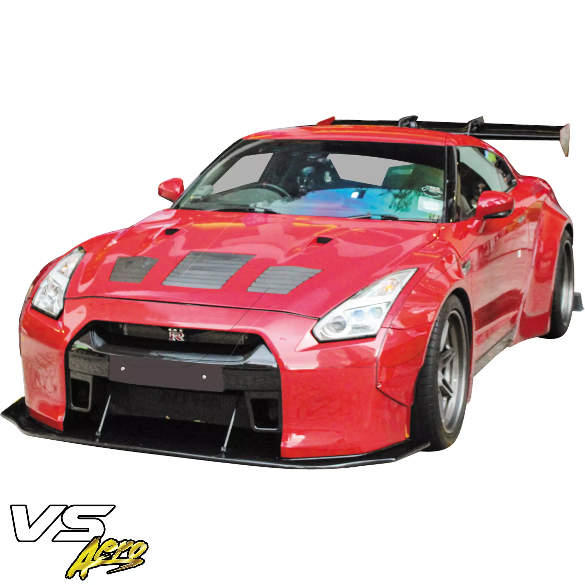 VSaero FRP LBPE v1 Wide Body Front Bumper w Lip > Nissan GT-R GTR R35 2009-2017 - Image 14