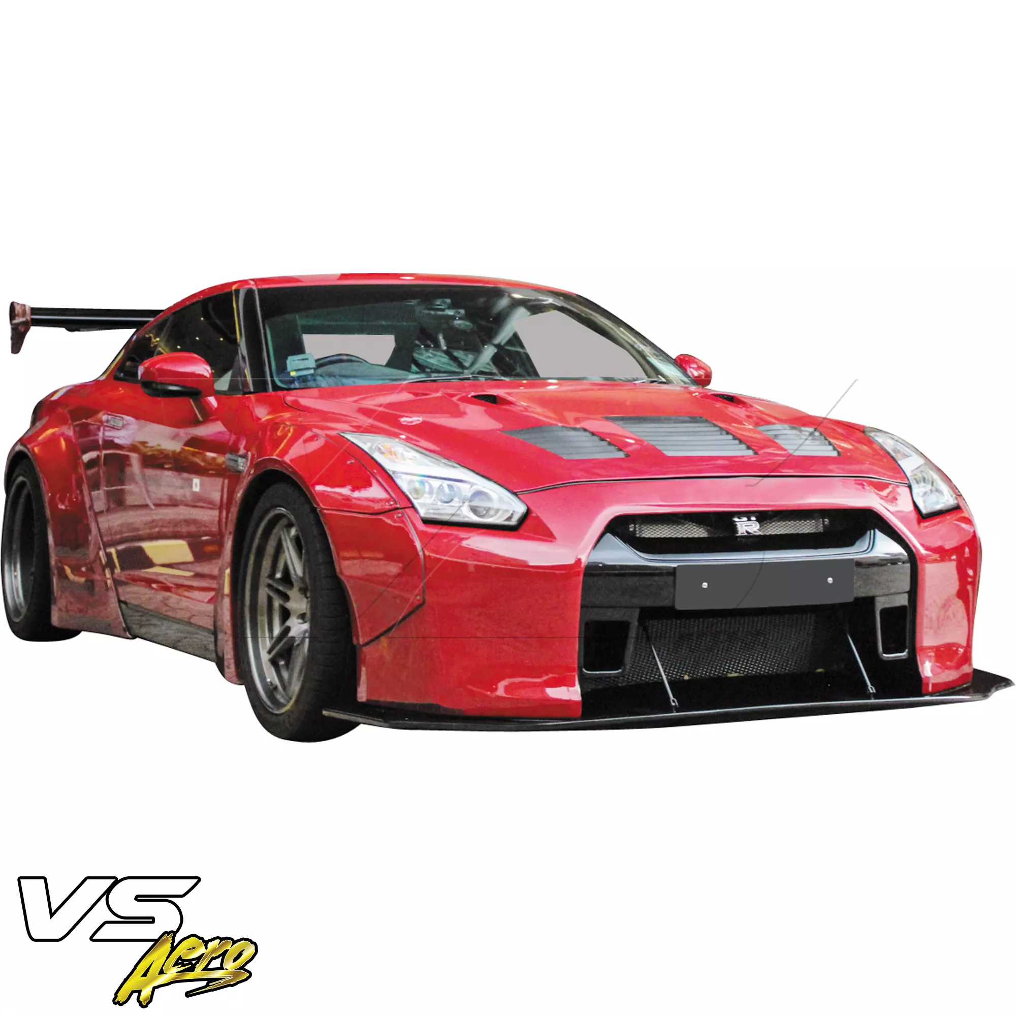 VSaero FRP LBPE v1 Wide Body Front Bumper w Lip > Nissan GT-R GTR R35 2009-2017 - Image 15
