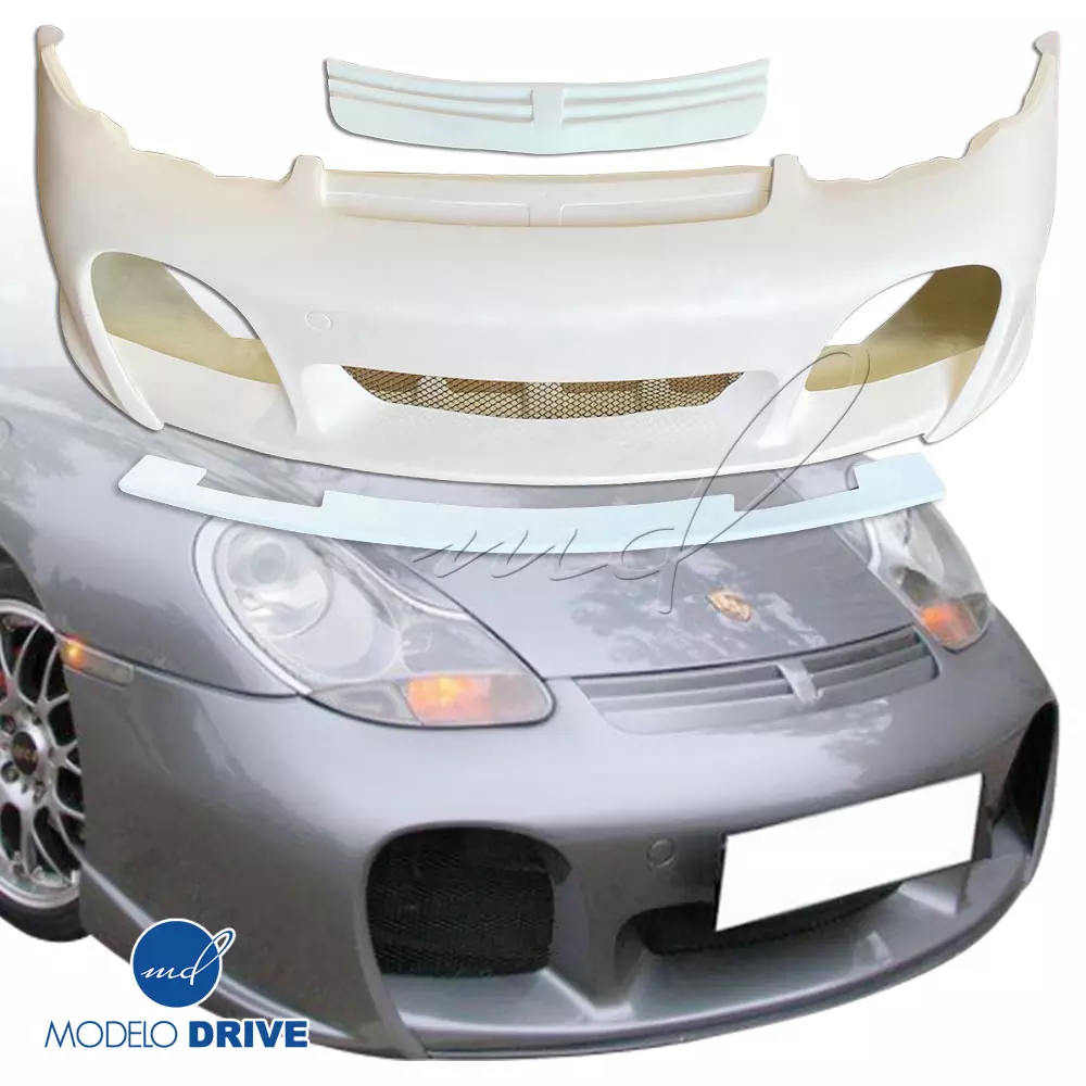 ModeloDrive FRP TART GT Front Bumper 3pc > Porsche Boxster 986 1997-2004 - Image 4