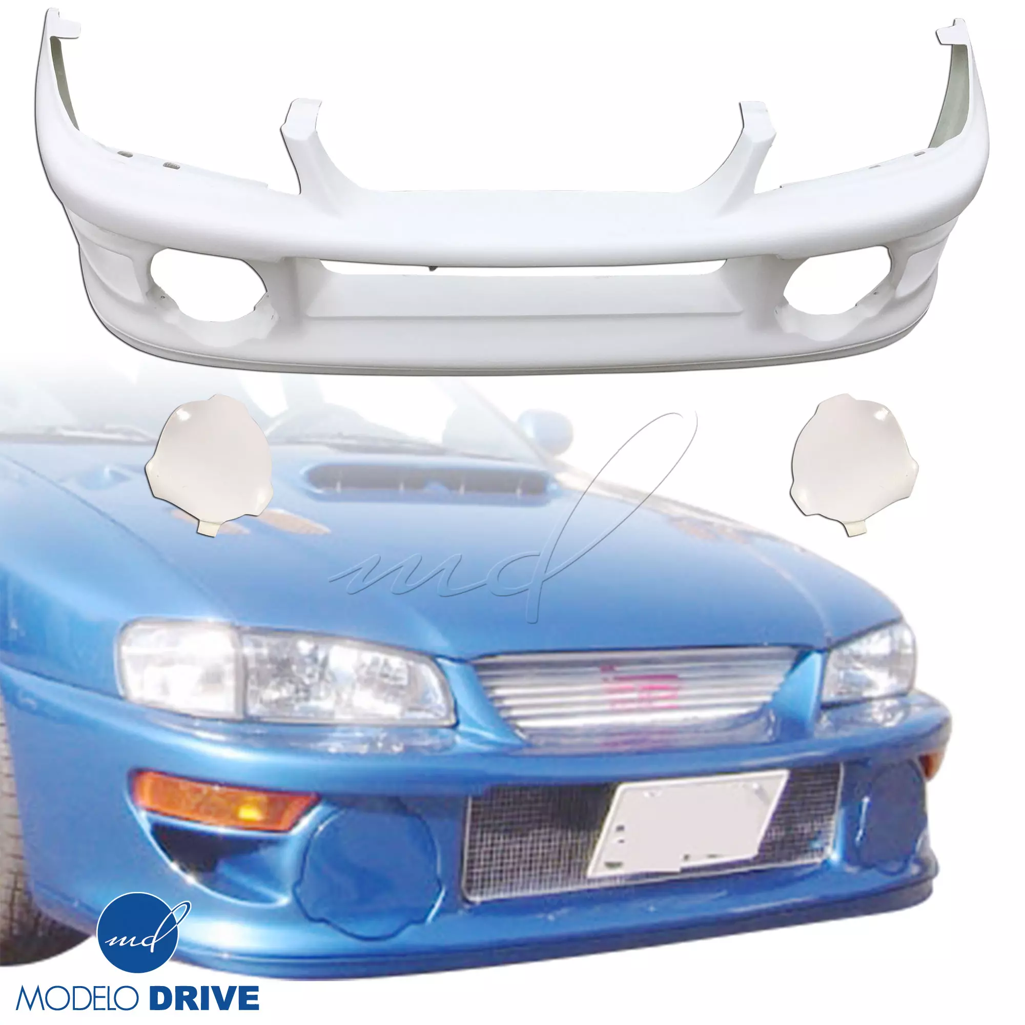 ModeloDrive FRP LS WRC 00 Front Bumper w Caps 3pc > Subaru Impreza (GC8) 1993-2001 > 2/4dr - Image 16