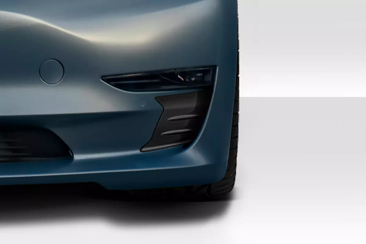 2018-2023 Tesla Model 3 Duraflex Vortex Front Bumper Vent Trim 2 Pieces - Image 1