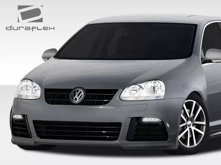 2005-2010 Volkswagen Jetta / 2006-2009 Golf GTI Rabbit Duraflex R Look Front Bumper Cover 1 Piece - Image 3
