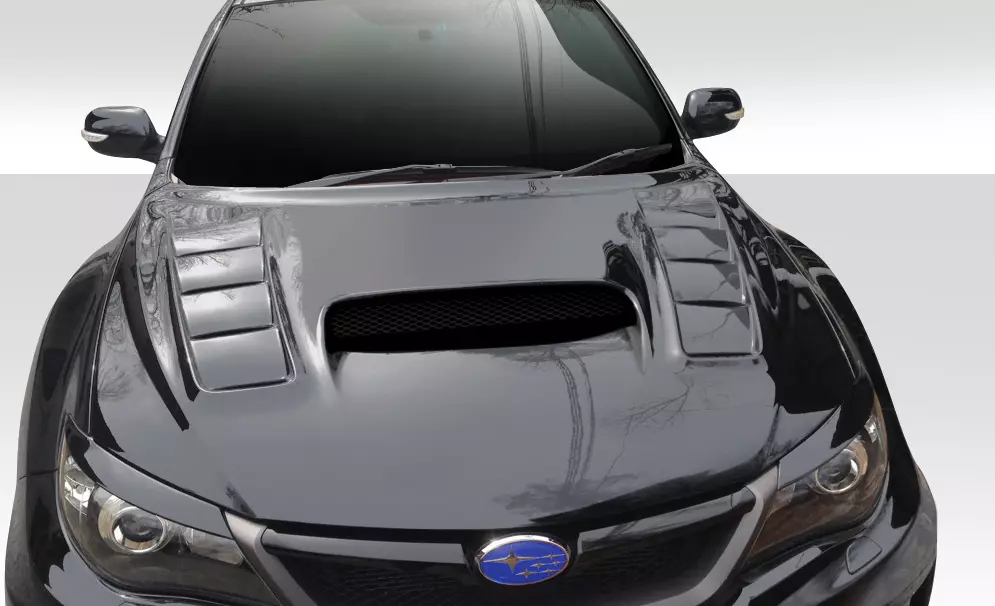 2008-2011 Subaru Impreza 2008-2014 WRX STI Duraflex GT Concept Hood 1 Piece - Image 6