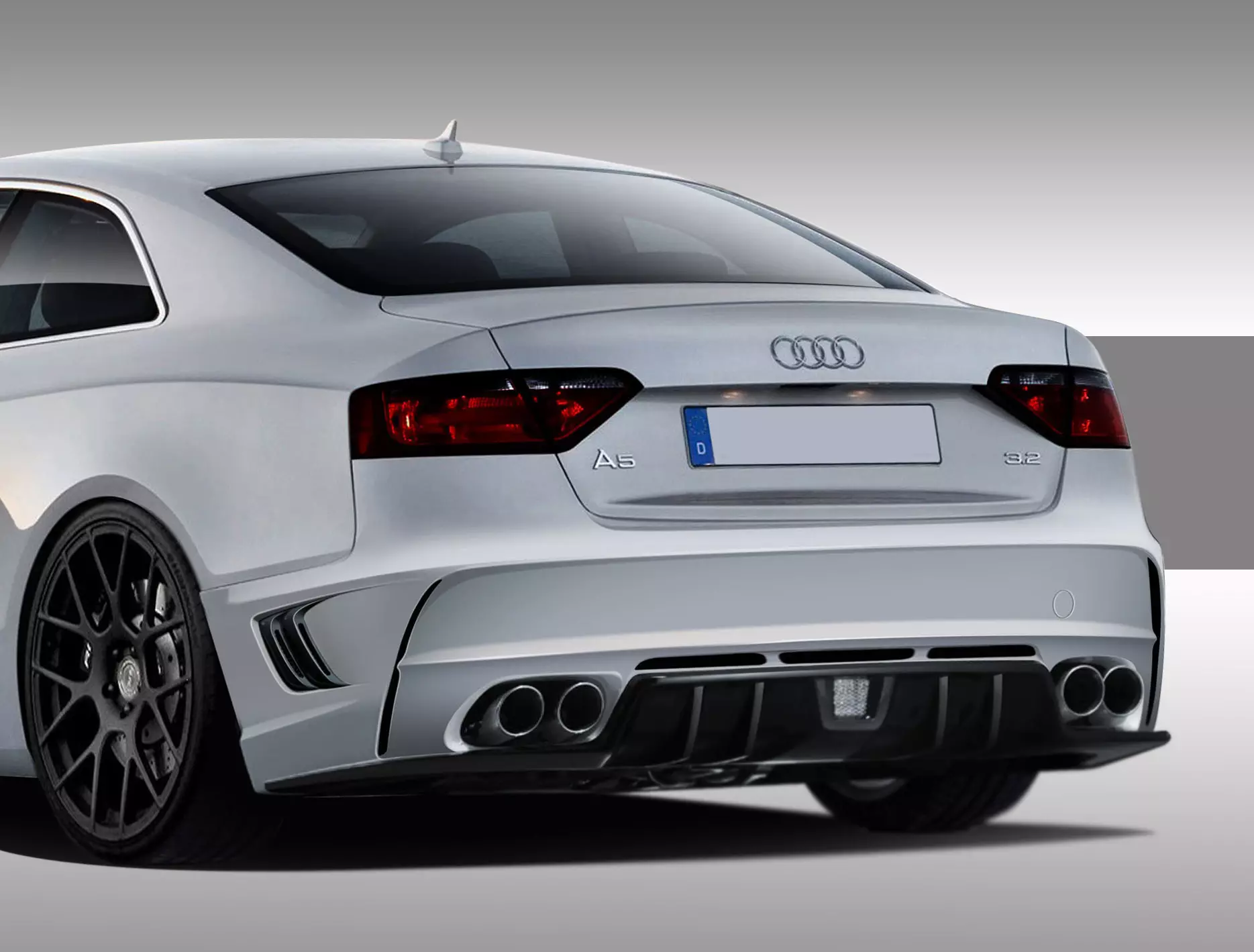 2008-2016 Audi A5 S5 B8 Eros Version 1 Rear Bumper Cover 1 Piece - Image 1