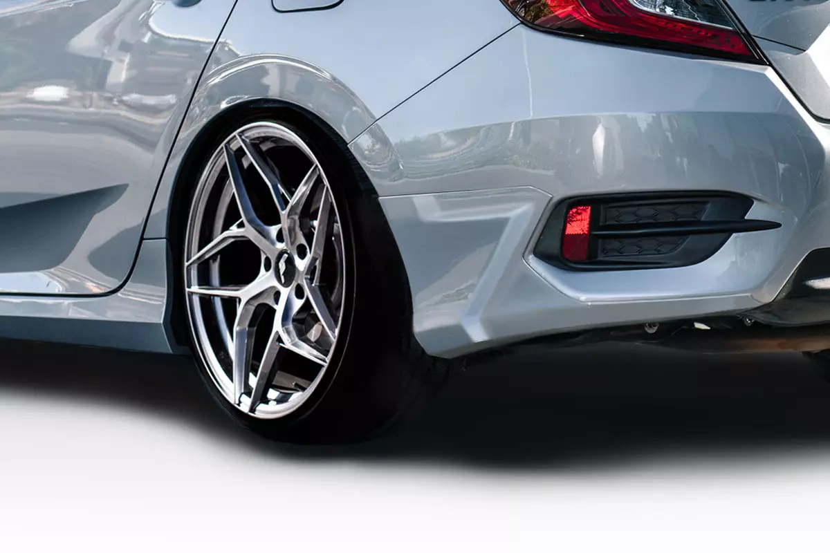 2016-2021 Honda Civic 4DR Duraflex HFP Look Rear Lip Add On 2 Piece (S) - Image 1