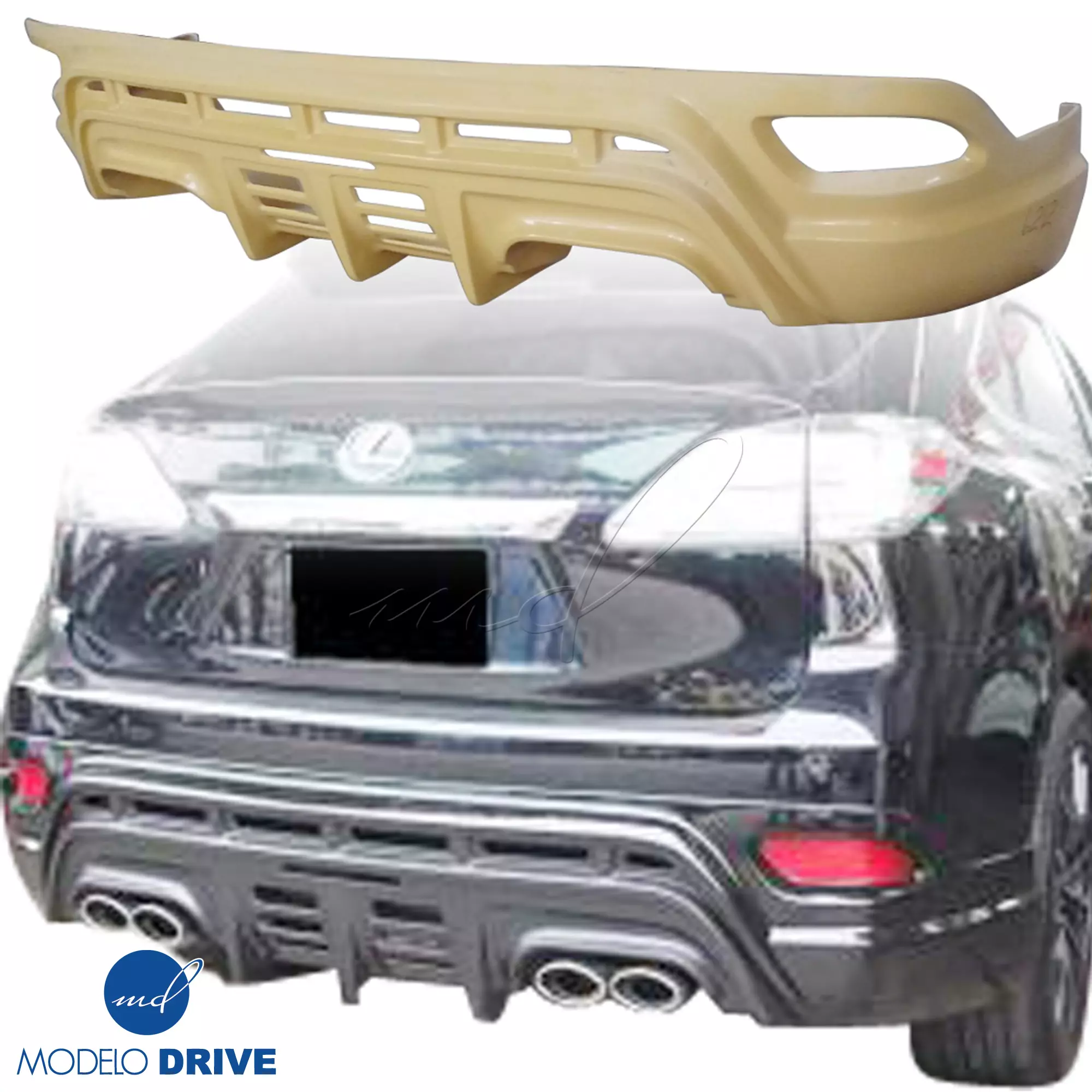 ModeloDrive FRP WAL BISO Rear Add-on Valance > Lexus RX-Series RX350 RX450 2010-2013 - Image 4