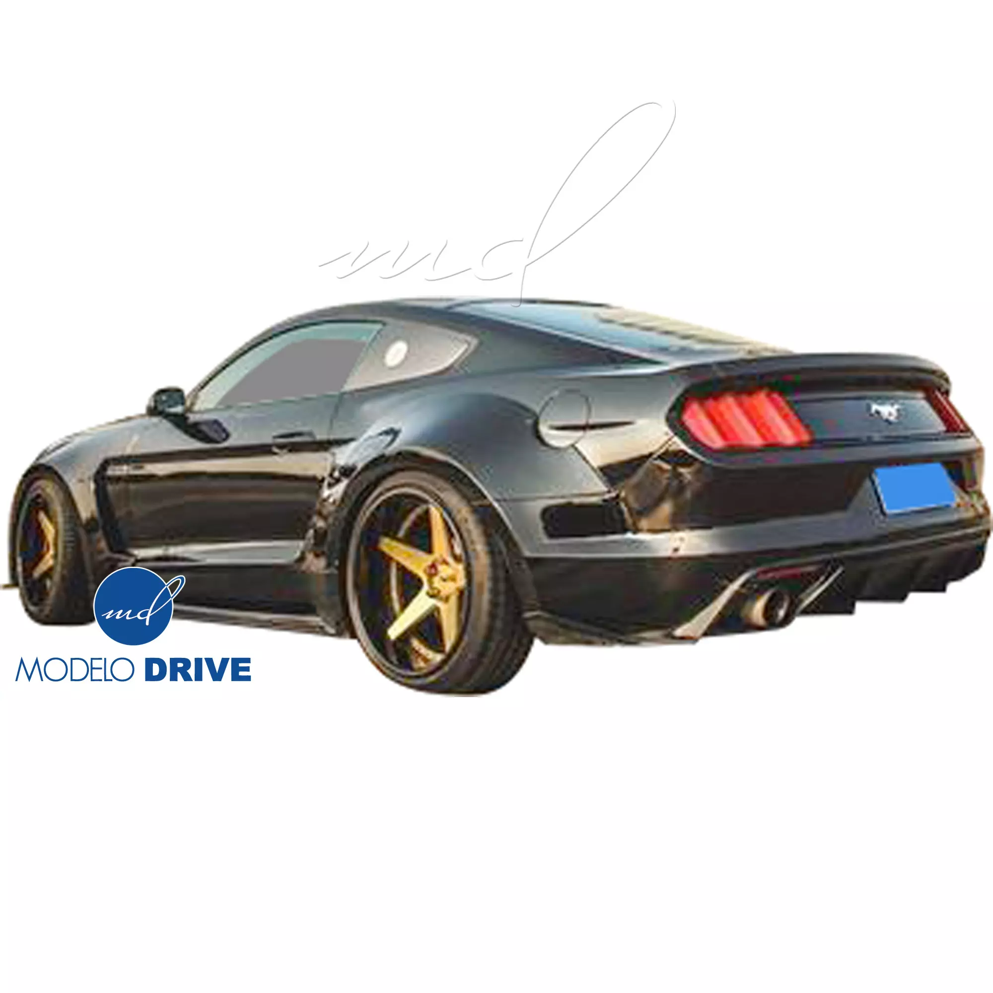 ModeloDrive FRP RTSS Wide Body Side Skirts > Ford Mustang 2015-2020 - Image 4