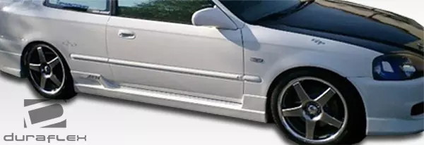 1996-2000 Honda Civic 2DR / HB Duraflex Buddy Side Skirts Rocker Panels 2 Piece - Image 2