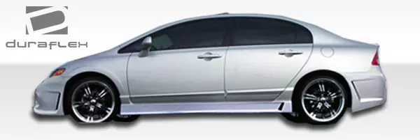 2006-2011 Honda Civic 4DR Duraflex B-2 Side Skirts Rocker Panels 2 Piece - Image 9