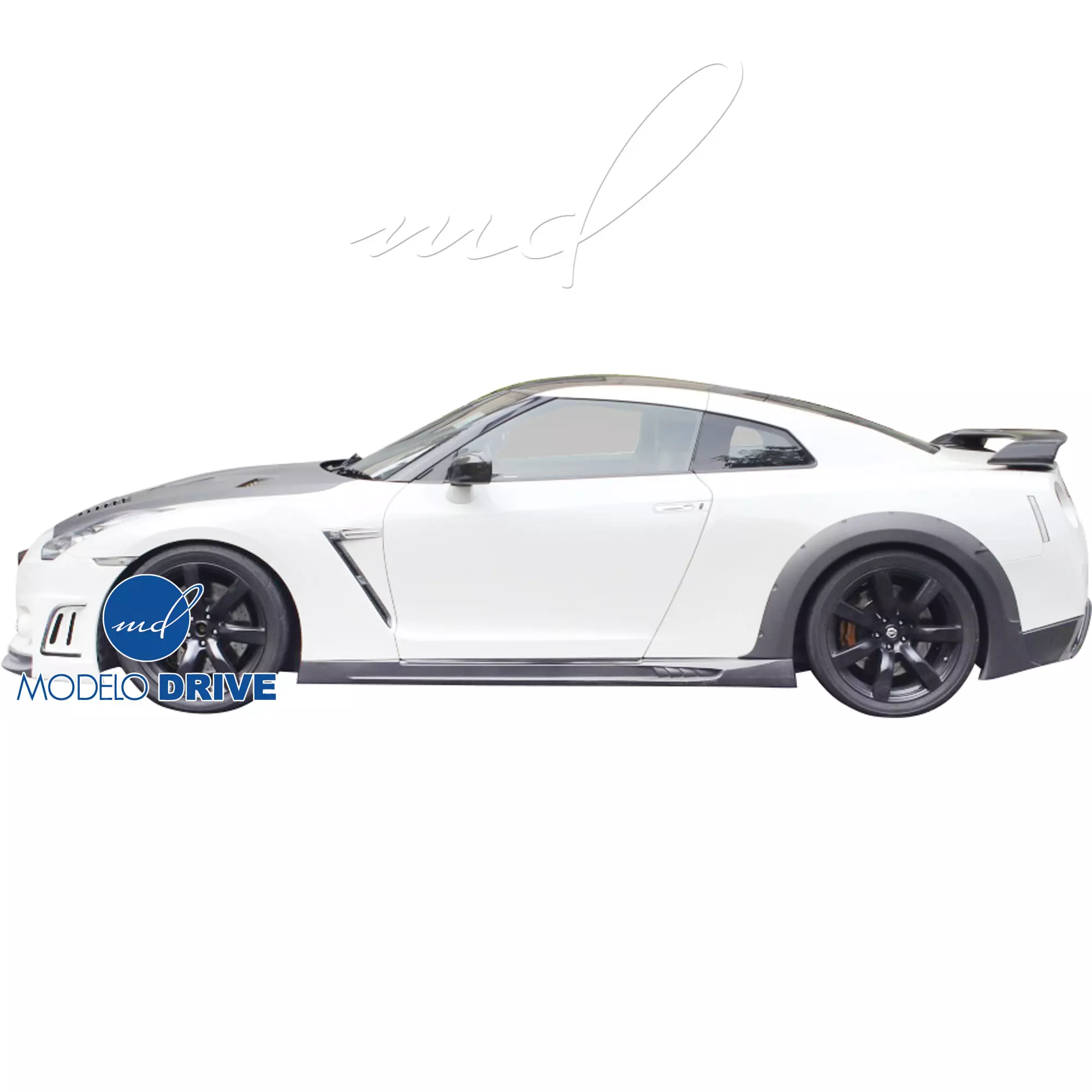 ModeloDrive FRP WAL BISO Side Skirts > Nissan GT-R GTR R35 2009-2015 - Image 2