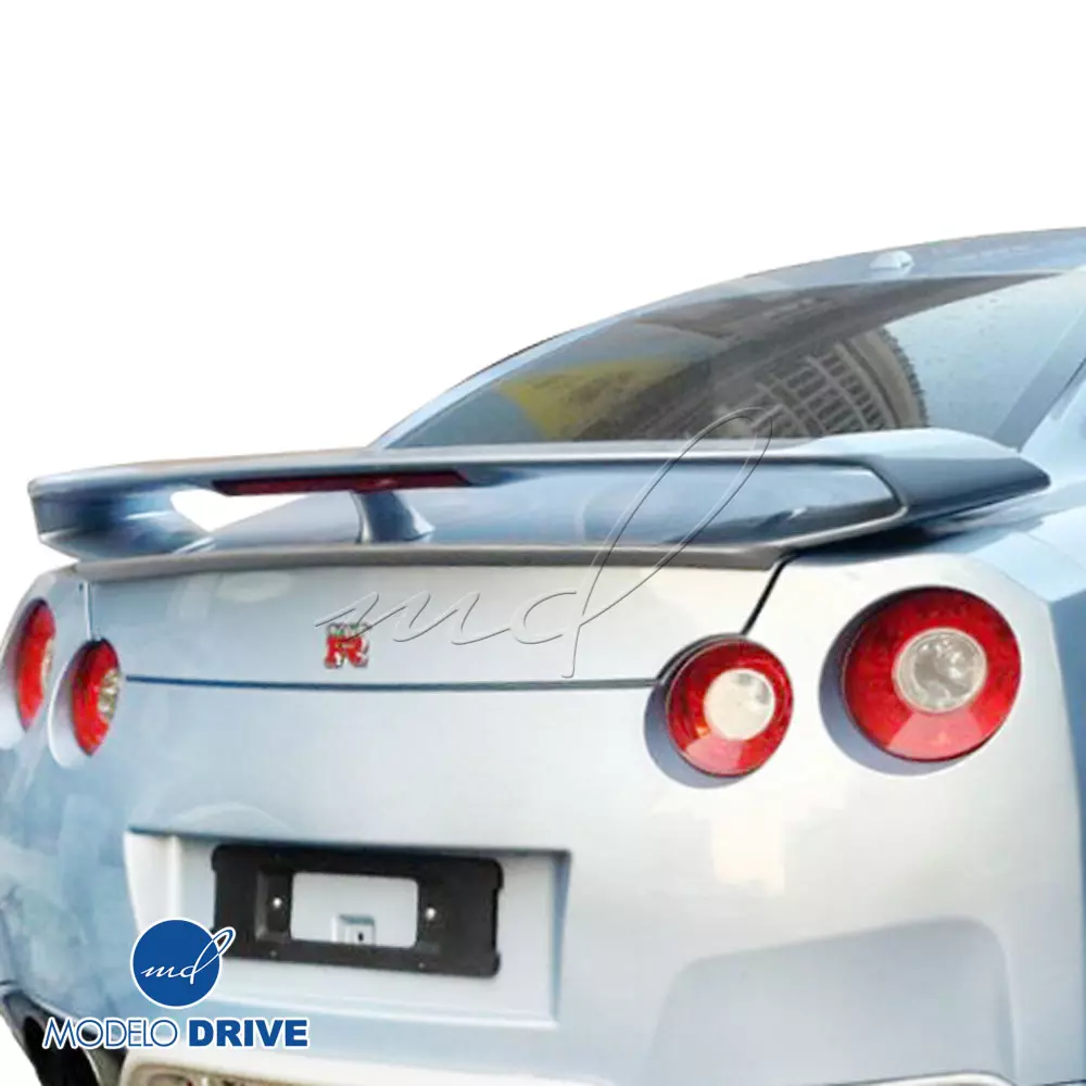 ModeloDrive FRP WAL BISO Upper Spoiler Wing Cover > Nissan GT-R GTR R35 2009-2015 - Image 1