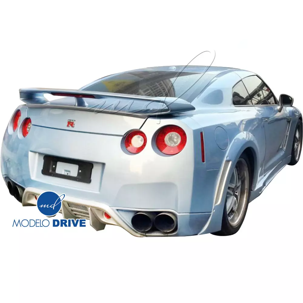 ModeloDrive FRP WAL BISO Upper Spoiler Wing Cover > Nissan GT-R GTR R35 2009-2015 - Image 2
