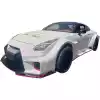 ModeloDrive FRP LBPE SE Wide Body Front Bumper w Canards > Nissan GT-R GTR R35 2009-2016 - Image 2