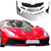 ModeloDrive Partial Carbon Fiber MDES Front Bumper w Splitter > Ferrari 488 GTB F142M 2016-2019 - Image 1