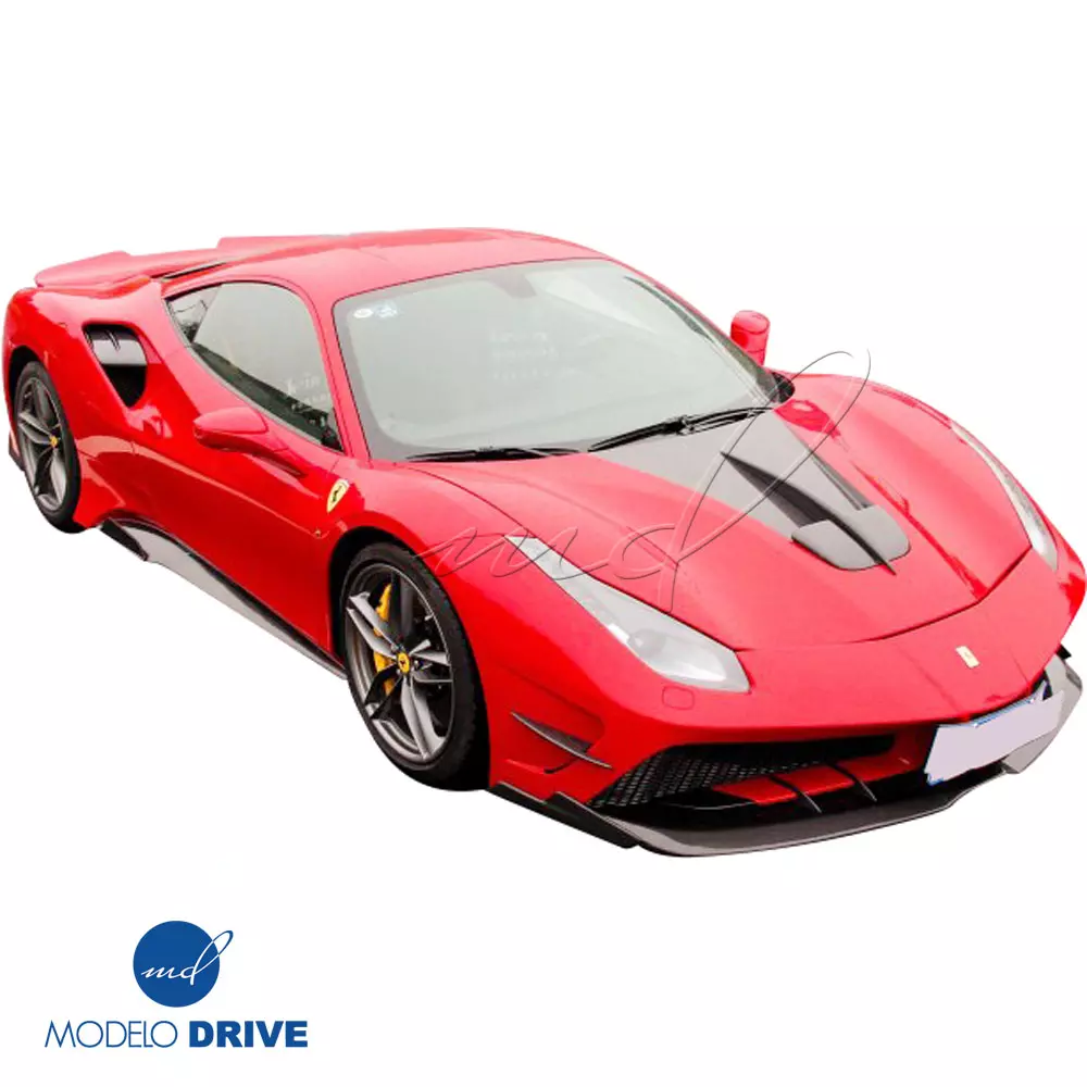 ModeloDrive Partial Carbon Fiber MDES Hood > Ferrari 488 GTB F142M 2016-2019 - Image 4
