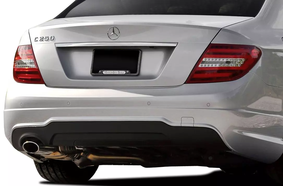 2008-2014 Mercedes C Class W204 C250 Vaero C63 V2 Look Rear Bumper Cover ( with PDC ) 2 Piece - Image 1